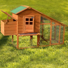 Load image into Gallery viewer, 75" Deluxe Wooden Chicken Coop Backyard Nest Box Hen House Rabbit Wood Hutch