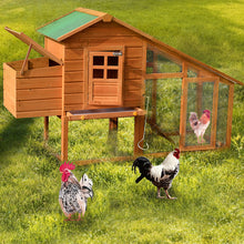 Load image into Gallery viewer, 75" Deluxe Wooden Chicken Coop Backyard Nest Box Hen House Rabbit Wood Hutch
