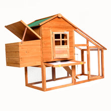 Load image into Gallery viewer, 75" Deluxe Wooden Chicken Coop Backyard Nest Box Hen House Rabbit Wood Hutch